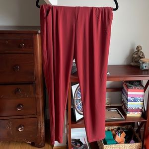 Express jogger style dress pant M, burnt red/ orange
